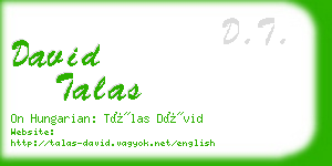 david talas business card